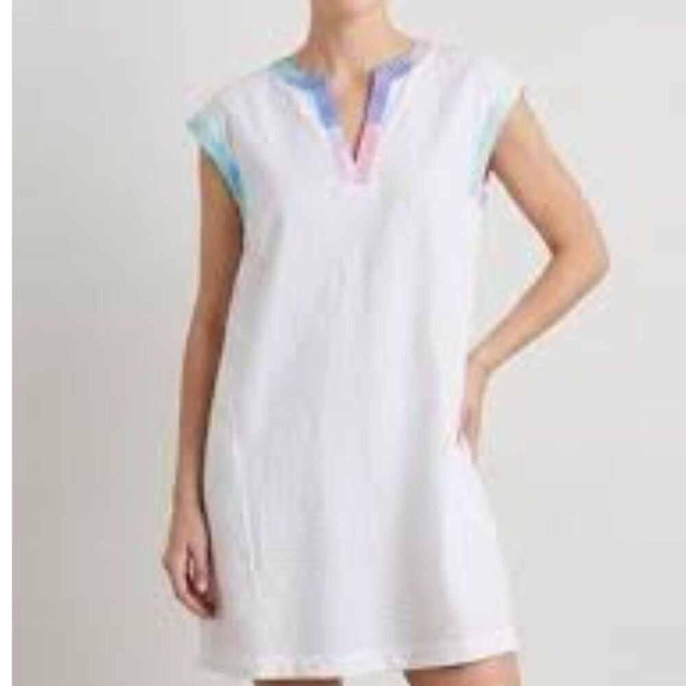 Vineyard Vines For Target NWT Seersucker Dress Colored Collar Oversized Size XS
